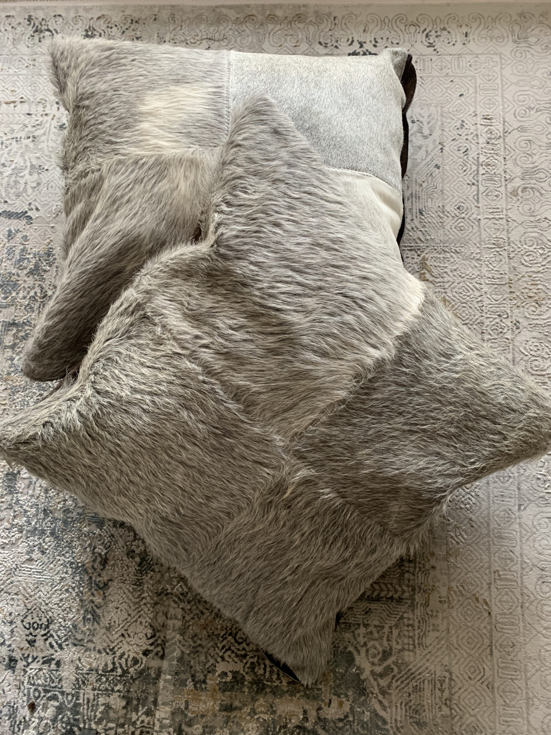 Cojín Cuero Gris 55x55